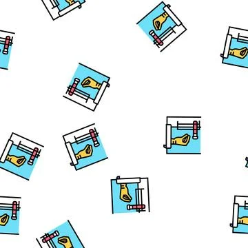 Medicine experiment testing vector seamless pattern Stock Illustration