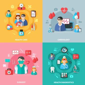 Medicine Flat Design Concept Stock Illustration