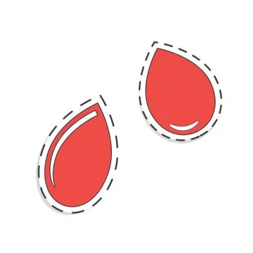 Medicine flat icon for design. Drop of blood. World blood donor day Stock Illustration