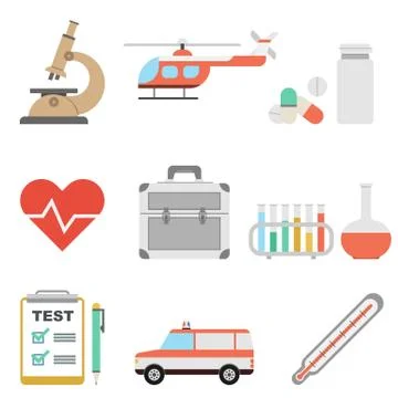 Medicine Flat Set Stock Illustration