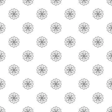 Medicine flower pattern seamless Stock Illustration