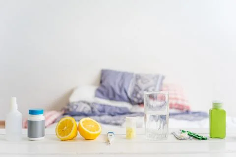 Medicine for flu Stock Photos
