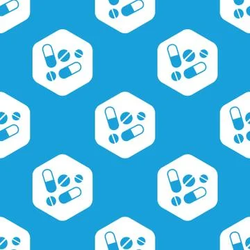 Medicine hexagon pattern Stock Illustration