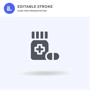 Medicine icon vector, filled flat sign, solid pictogram isolated on white, logo Stockillustratie