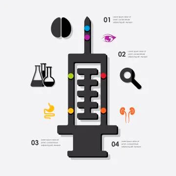 Medicine infographic Stock Illustration