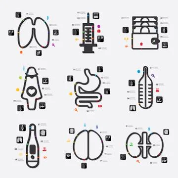 Medicine infographic Stock Illustration