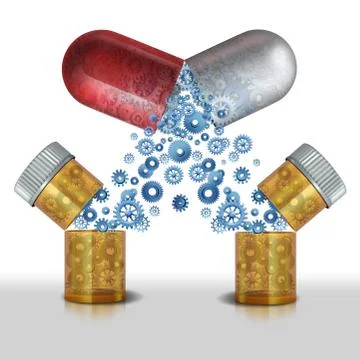 Medicine Interaction Stock-Illustration