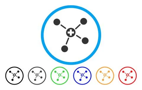 Medicine Links Rounded Vector Icon Stock Illustration