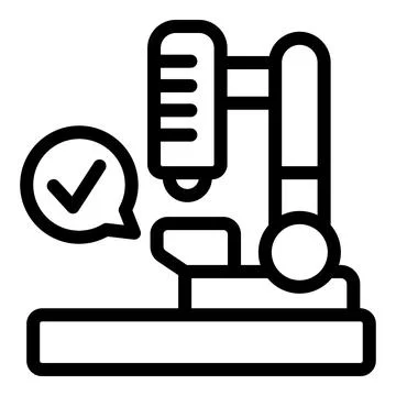 Medicine microscope icon outline vector. Charity equipment Stock Illustration