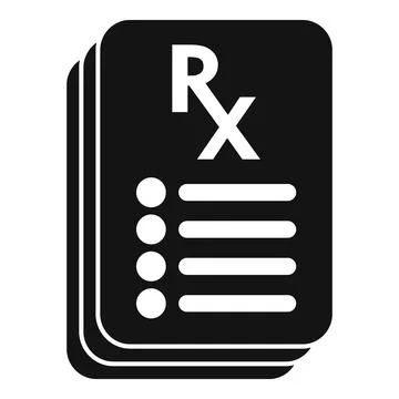 Medicine papers icon simple vector. Shot health Stock Illustration