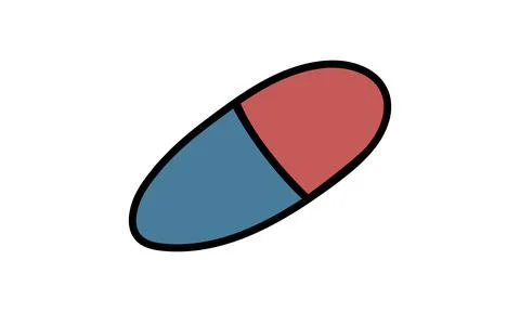 Medicine pill isolated Stock Illustration