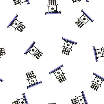 Medicine pills packaging vector seamless pattern Stock Illustration