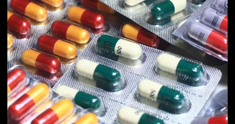 Medicine on the plate Video stock 295914943