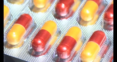 Medicine on the plate Stock Footage 295914981