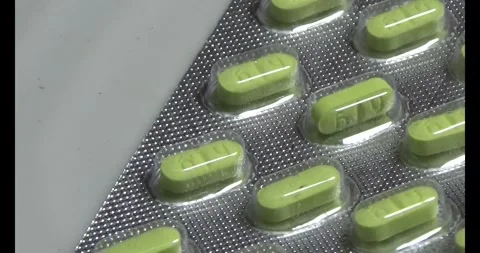 Medicine on the plate Stock Footage 295916202