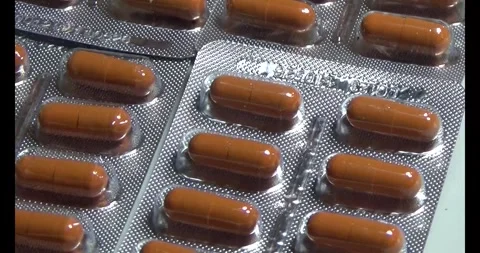 Medicine on the plate Stock Footage 295916780