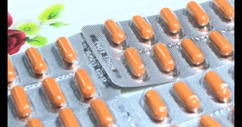 Medicine on the plate Stock Footage 295917111