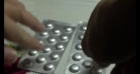 Medicine on the plate Stock Footage 295917154
