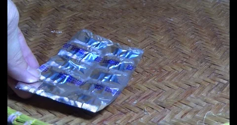 Medicine on the plate Stock Footage 295918816