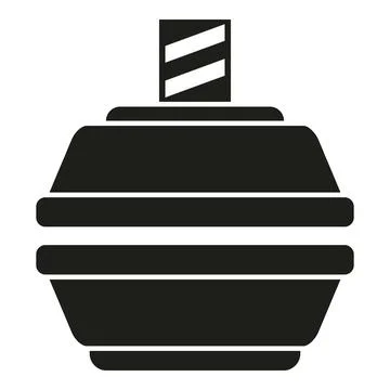 Medicine press machine icon simple vector. Automatic plant Stock Illustration