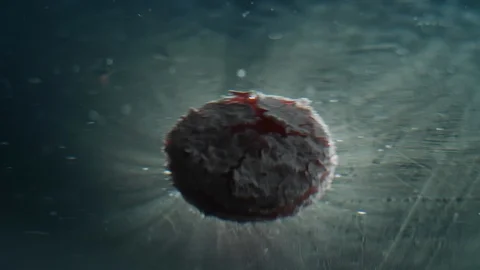 Medicine reacts with the external fluid, dissolves under submarine currents Stock Footage 116903339