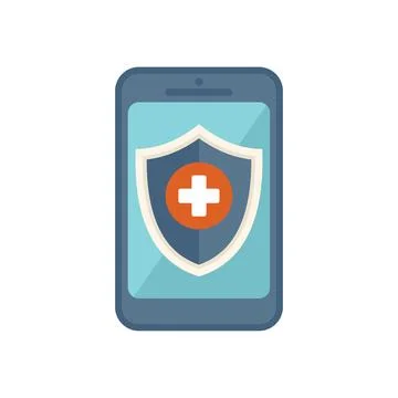 Medicine remote control icon flat vector. Medical care Stock Illustration