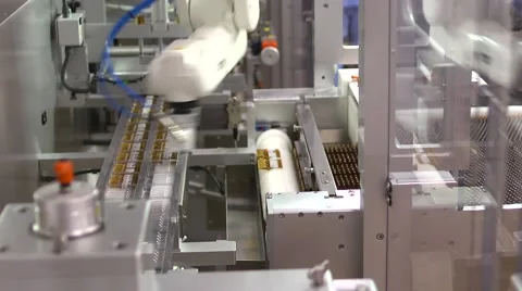 Medicine robot packaging Stock Footage 62588490