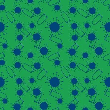 Medicine seamless bacteria pattern for wrapping paper and fabrics and linens Stock Illustration