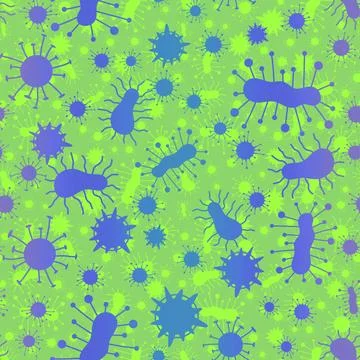 Medicine seamless bacteria pattern for wrapping paper and fabrics and linens Stock Illustration