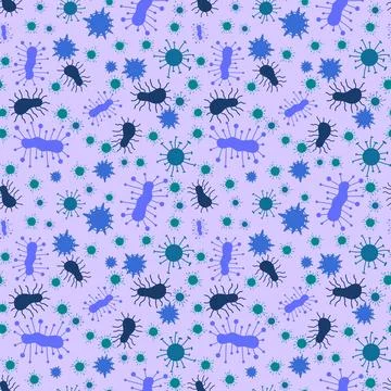 Medicine seamless bacteria pattern for wrapping paper and fabrics and linens Stock Illustration