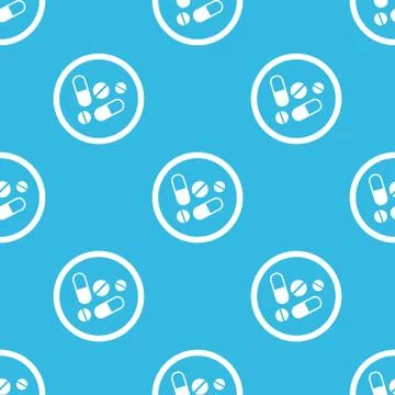Medicine sign blue pattern Stock Illustration
