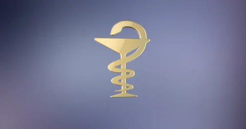 Medicine Snake Gold 3d Icon Stock Footage