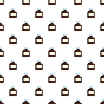 Medicine syrup bottles repeating pattern for healthcare background 스톡 일러스트