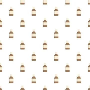 Medicine syrup bottles seamless pattern background Illustrazione stock
