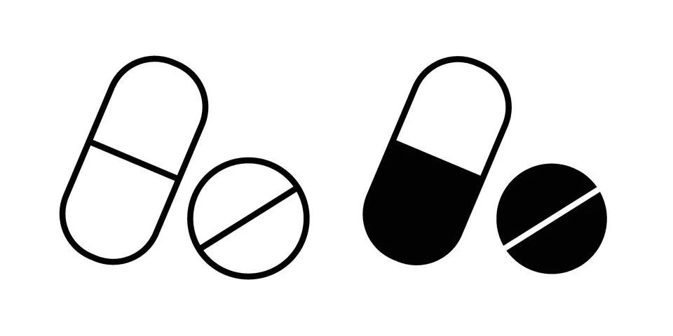 Medicine tablet icon vector design illustrations Stock Illustration