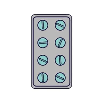 Medicine tablets symbol Stock Illustration