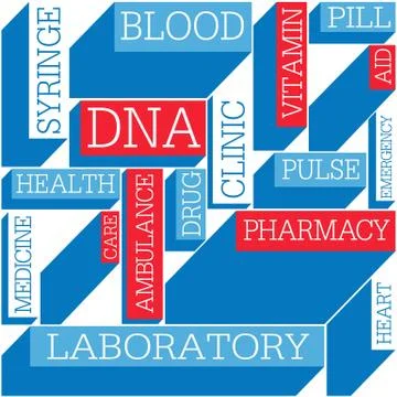 Medicine themed seamless background, vector Stock-Illustration