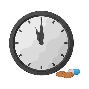 Medicine time illustration Stock Illustration