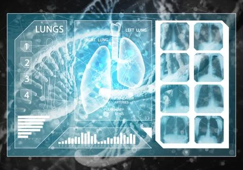 Medicine user interface, 3D rendering Stock Illustration