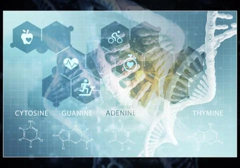 Medicine user interface, 3D rendering Stock Illustration