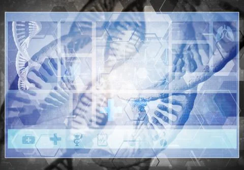 Medicine user interface, 3D rendering Stock Illustration