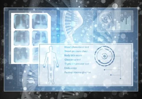 Medicine user interface, 3D rendering Stock Illustration