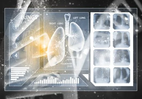 Medicine user interface, 3D rendering Stock Illustration