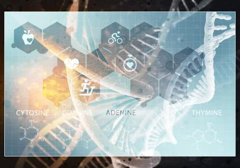 Medicine user interface, 3D rendering Stock Illustration