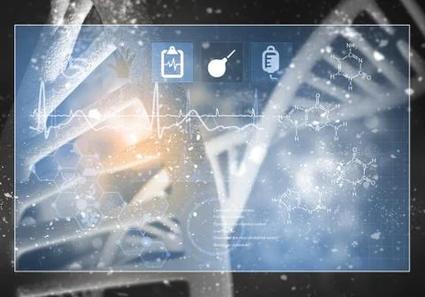 Medicine user interface, 3D rendering Stock Illustration