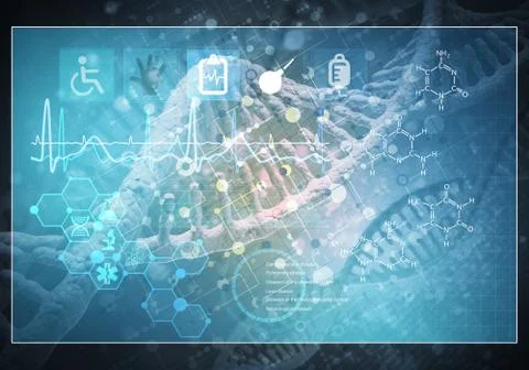 Medicine user interface, 3D rendering Stock Illustration