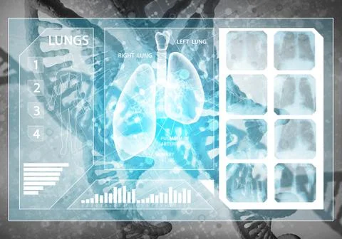 Medicine user interface, 3D rendering Stock Illustration