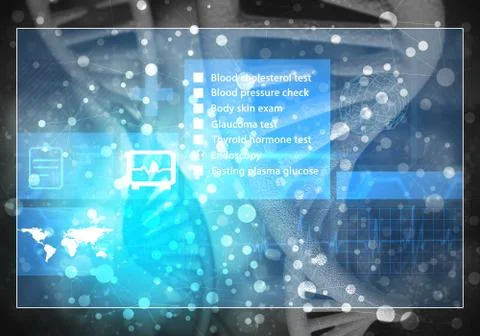 Medicine user interface, 3D rendering Stock Illustration