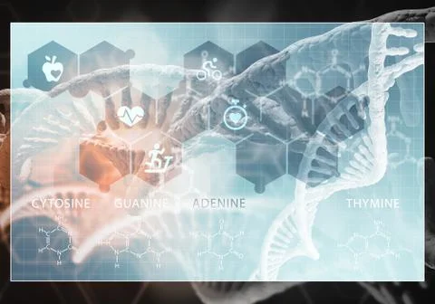 Medicine user interface, 3D rendering Stock Illustration