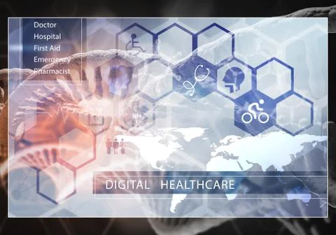 Medicine user interface, 3D rendering Stock Illustration